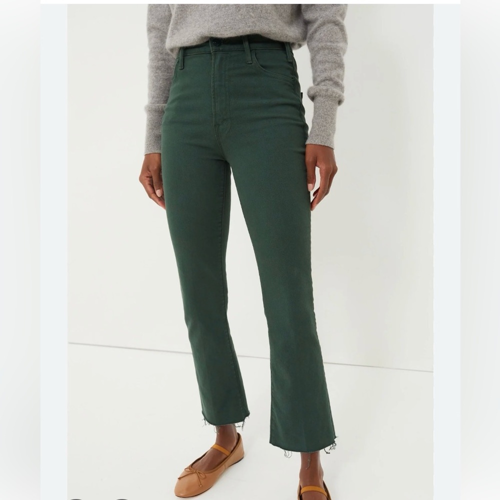 MOTHER Flare Jeans in Forest Green